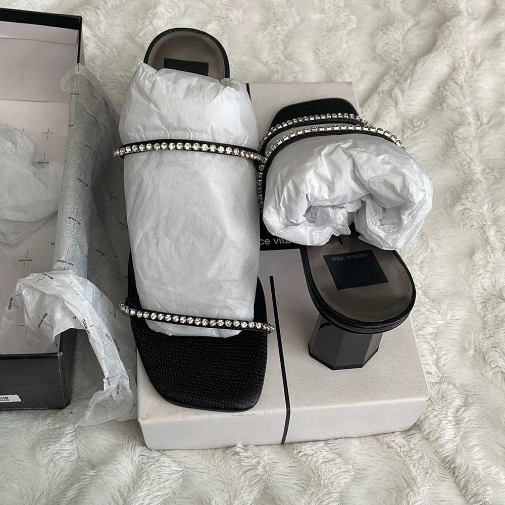 Dolce Vita bedazzled leather sandals